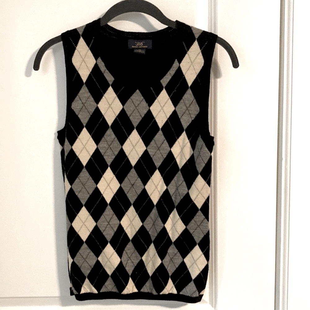 Brooks Brothers Argyle Merino Wool Sweater Vest - Size XS